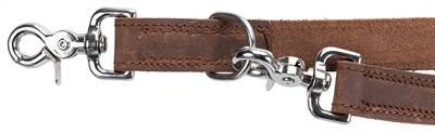 TRIXIE Hondenriem Rustic Vetleer Donkerbruin 200×2 cm – Verstelbaar