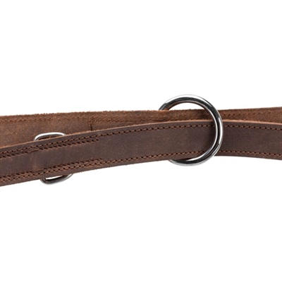 TRIXIE Hondenriem Rustic Verstelbaar Vetleer Donkerbruin 200×2,5 cm