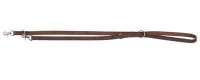 TRIXIE Hondenriem Rustic Verstelbaar Vetleer Donkerbruin 200×2,5 cm