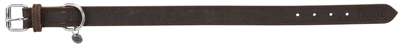 TRIXIE Hondenhalsband Rustic Vetleer Donkerbruin 34-40×2,5 cm – S-M