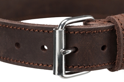 TRIXIE Hondenhalsband Rustic Vetleer Donkerbruin 37×44 cm – M