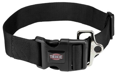 TRIXIE Halsband Hond Premium Zwart 55-80×5 cm – Verstelbaar Nylon