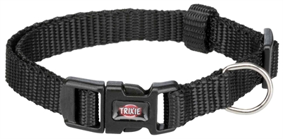 TRIXIE Halsband Hond Premium Zwart 22×35 cm – Verstelbaar Nylon