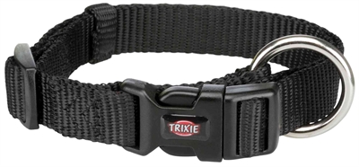 TRIXIE HONDENHALSBAND PREMIUIM ZWART 30-45×1,5 CM – Verstelbaar