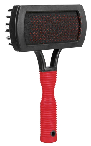 TRIXIE Slickerborstel 17×10 cm – Kunststof/Nylon en Metalen Pinnen