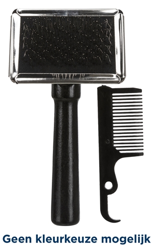 TRIXIE hondenborstel Slicker 13×6 cm – Houten greep, 3 stuks