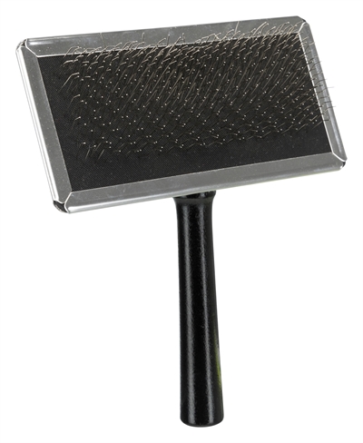 TRIXIE Slickerborstel 14×11 cm – Houten greep, assorti 3 st