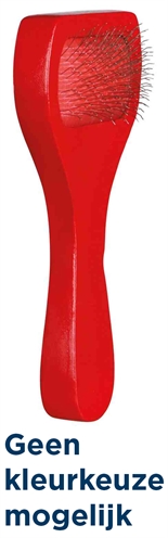 TRIXIE Slickerborstel Hout / Metalen Pinnen Assorti 13×6 cm – 3 st