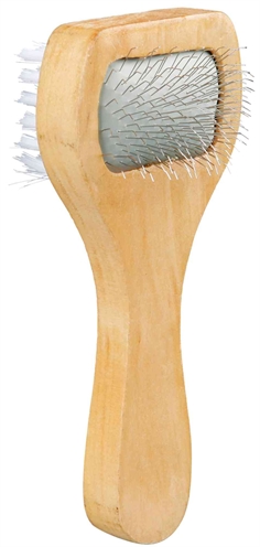 TRIXIE Slickerborstel Hout Dubbelzijdig 13×6 cm - Assorti 3 st