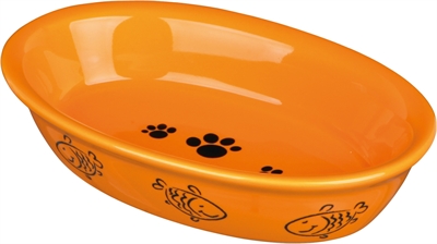 TRIXIE Voerbak Waterbak Ovaal Keramiek 15×10 cm – Assorti