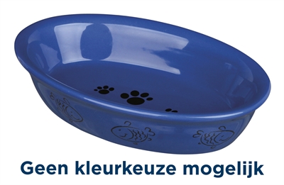 TRIXIE Voerbak Waterbak Ovaal Keramiek 15×10 cm – Assorti