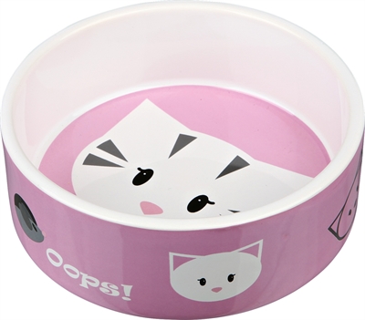 TRIXIE Voerbak Waterbak Mimi Keramiek 12×12 cm – Assorti 4 st