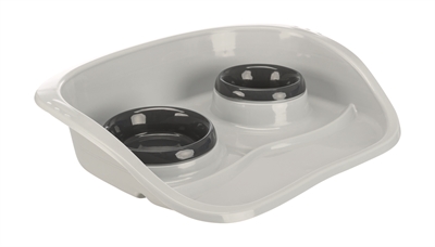 TRIXIE Fressnapf Station Kunststoff Weiß 46×30×11 cm - 2 Stück