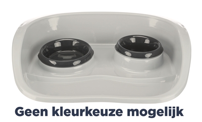 TRIXIE Fressnapf Station Kunststoff Weiß 46×30×11 cm - 2 Stück