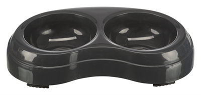 TRIXIE dubbele voerbak kunststof 10×10 cm – assorti 4 stuks