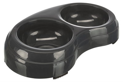 TRIXIE dubbele voerbak kunststof 10×10 cm – assorti 4 stuks