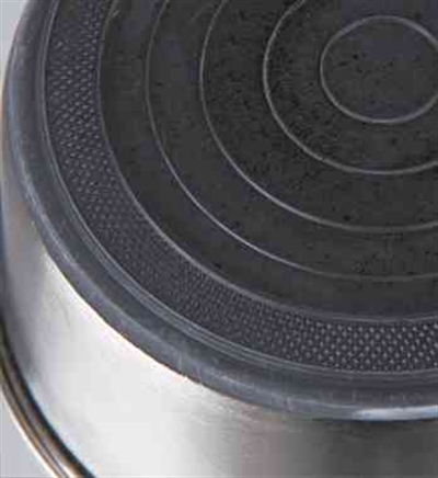 TRIXIE Voerbak RVS 24×24 cm – Rubberbodem, 2,5 L (4 stuks)