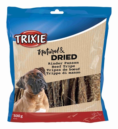 TRIXIE Runderpens Gedroogd 500 g – 6 x 500 g verpakking
