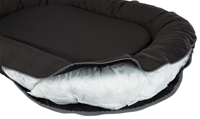 TRIXIE Orthopedisch Hondenkussen Samoa Zwart 110×85 cm – Ovalen Design
