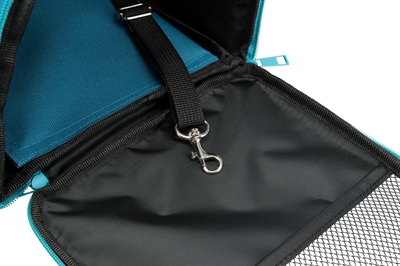 TRIXIE Hondentas Rugtas Connor Petrol 42×21×29 cm – Draagtas met Korthouder
