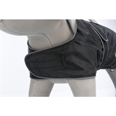 TRIXIE Hondenjas Orléans - waterdicht, fleece-gevoerd, reflecterend - zwart - 45 cm