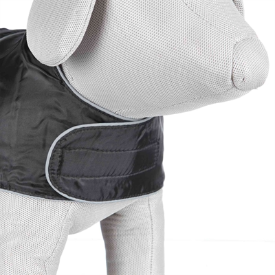 TRIXIE Hondenjas Orléans | waterdicht, fleece gevoerd & reflecterend - Zwart - 60 cm