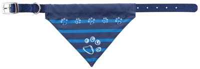 TRIXIE Nylon-Hundehalsband mit Stoff in indigo 19-24×1 cm