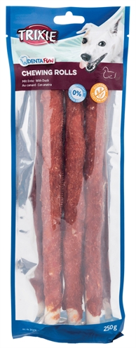 TRIXIE Denta Fun Duck Chewing Rolls 28 cm – Runderhuid met Eendenvlees