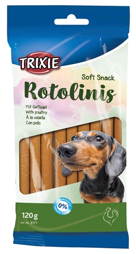 TRIXIE Soft Snack Rotolinis Gevogelte 12 cm – Hondensnacks 12x120 gr