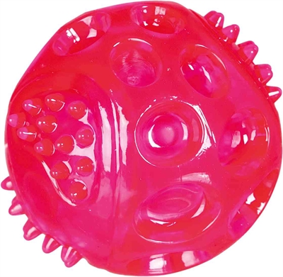 TRIXIE Hondenspeelbal Knipperbal Zonder geluid Drijvend ±50 uur knipperlicht met schakelaar - Roze - 6 cm