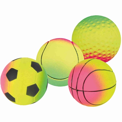 TRIXIE Schuimrubber Bal Assorti 7×7×7 cm – Diverse Motieven