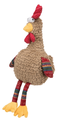 TRIXIE Hondenspeeltje Pluche haan met pieper - ritselfolie knisper & zacht pluche - 60 cm