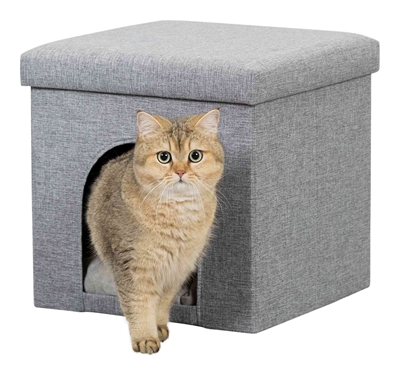 TRIXIE Kattenmand Relax-Iglo Alois Grijs 40×38 cm – Vierkant