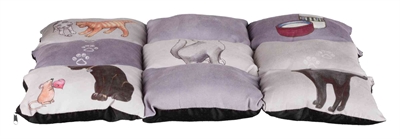 <span id="brand" data="trixie"/> Kattenkussen Patchwork Grijs 55×45 cm – Velourslook