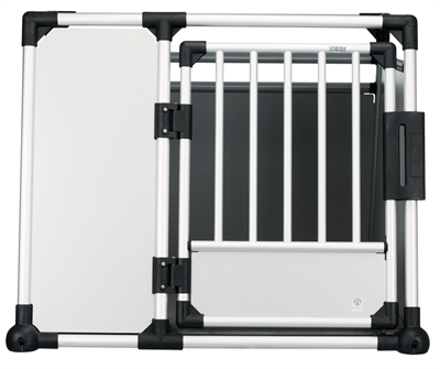 TRIXIE Transportbox Aluminium 97×88×75 cm – Zilver/Lichtgrijs