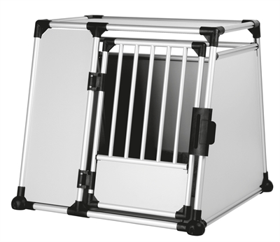 TRIXIE Transportbox Aluminium 97×88×75 cm – Zilver/Lichtgrijs