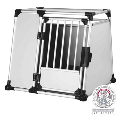 TRIXIE Transportbox Aluminium 97×88×75 cm – Zilver/Lichtgrijs
