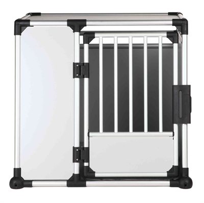 TRIXIE Transportbox Aluminium 97×88×75 cm – Zilver/Lichtgrijs