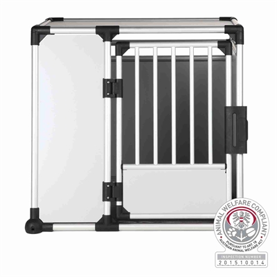 TRIXIE Transportbox Aluminium 97×88×75 cm – Zilver/Lichtgrijs