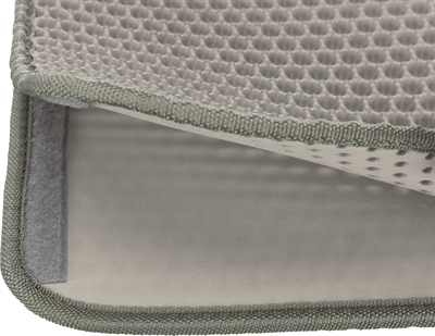 TRIXIE Kattenbak Opvangmat EVA Grijs 70×40 cm – Antislip Honinggraat