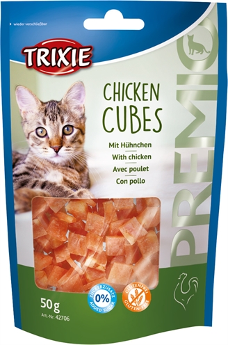 TRIXIE Hondensnack PREMIO CHICKEN CUBES met kip (73% vlees) - 50 g