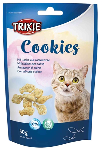 TRIXIE Kattenkoekjes Cookies met zalm & catnip - 50 g