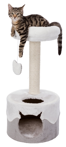 TRIXIE Krabpaal Nuria 35×35×71 cm – Wit/Grijs