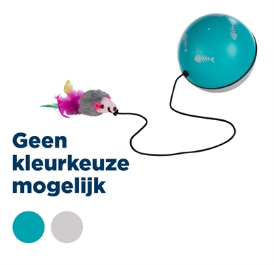 TRIXIE speelbal Turbinio met motor en muis 9×9×9 cm – mintgroen