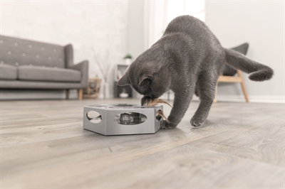 TRIXIE Kattenspeeltje Turning Feather Ø22 cm – Interactief met veer
