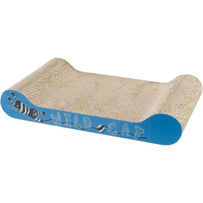 TRIXIE Krabkarton Catnip Blauw 41×24×7 cm – Kartonnen Krabplank