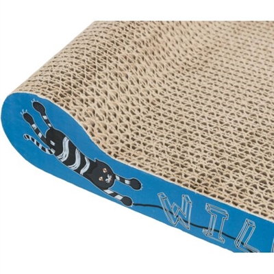 TRIXIE Krabkarton Catnip Blauw 41×24×7 cm – Kartonnen Krabplank