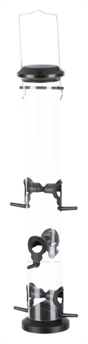 TRIXIE Voedersilo kunststof met afneembaar deksel - Zwart - 1 L / 48 cm