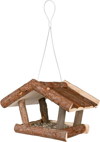TRIXIE Voederhuis Hangend Schorshout 32×20×23 cm – Natuur