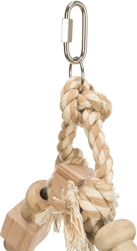 TRIXIE Bogenschaukel mit Holzklötzchen 20×29 cm – 3 Stück